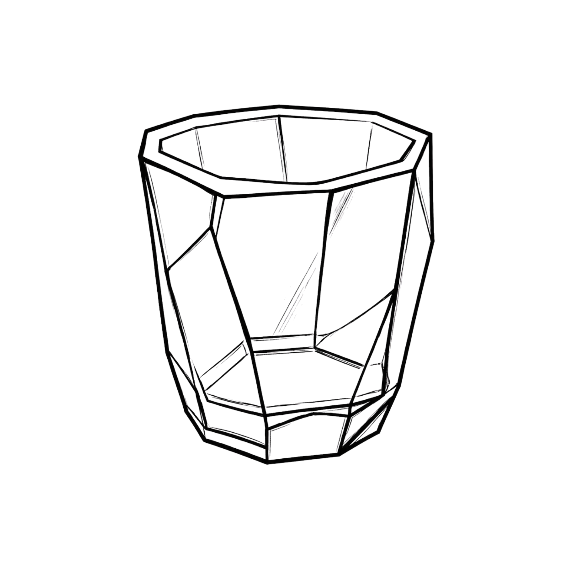Geometric glass illustration